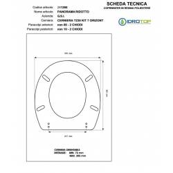 Copriwater G.S.I PANORAMA RIDOTTO BIANCO Cerniera Rallentata Soft Close cromo-Sedile-Asse Wc
