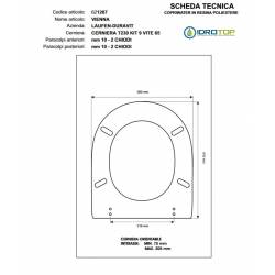 Copriwater VIENNA Visone I.S. Cerniera Cromo-Duravit 