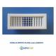 Bocchette Griglie 200X100mm BIANCA con Alette orientabili Doppio Filare
