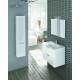 Mobile da bagno cm 80 Life con top in ceramica + specchio e lampada al led  