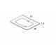 Mobile da bagno cm 80 Life con top in ceramica + specchio e lampada al led  