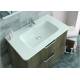 Mobile da bagno cm 80 Life con top in ceramica + specchio e lampada al led  