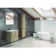 Mobile da bagno cm 80 Life con top in ceramica + specchio e lampada al led  
