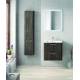 Mobile da bagno cm 80 Life con top in ceramica + specchio e lampada al led  