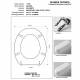 Copriwater Dolomite CADORE BIANCO  Cerniera Rallentata Soft Close Cromo-Sedile-Asse Wc