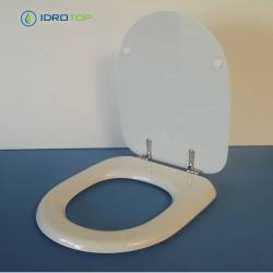 Copriwater Dolomite PETRA BIANCO Cerniera Rallentata Soft Close Cromo-Sedile-Asse Wc