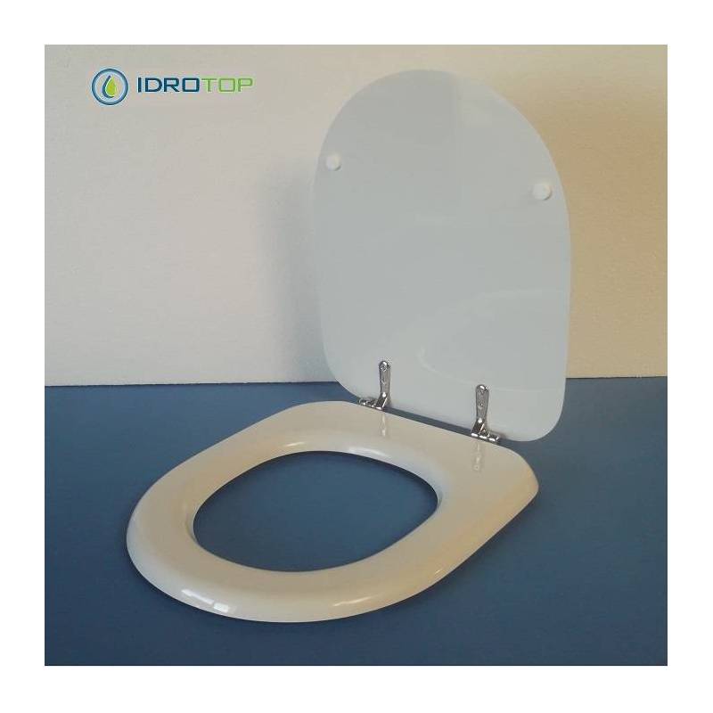 Copriwater Dolomite PETRA BIANCO Cerniera Cromo-Sedile-Asse Wc