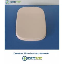 Copriwater Dolomite RIO ROSA SUSSURRATO  Cerniera Rallentata Soft Close Cromo-Sedile-Asse Wc