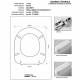 Copriwater Dolomite PETRA GRIGIO SUSSURRATO Cerniera Rallentata Soft Close Cromo-Sedile-Asse Wc