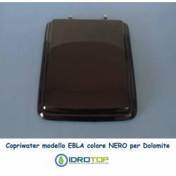 Copriwater Dolomite EBLA NERO Cerniera Rallentata Soft Close Cromo-Sedile-Asse Wc