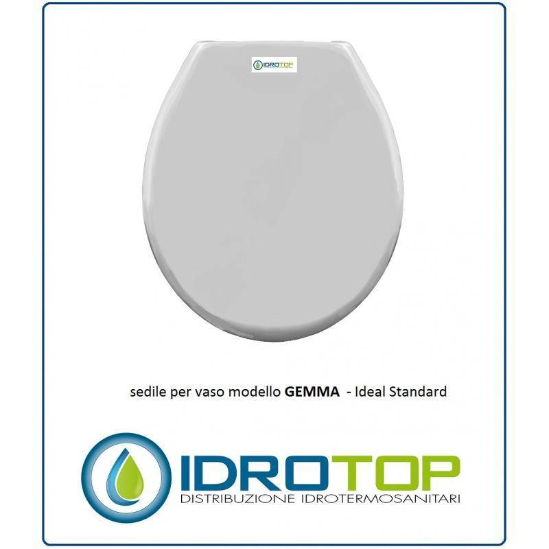Copriwater Ideal Standard  GEMMA BIANCO I.S.  Cerniera Rallentata Soft Close Cromo-Sedile-Asse Wc