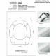 Copriwater Ideal Standard  GEMMA VISONE I.S. Cerniera Rallentata Soft Close Cromo-Sedile-Asse Wc