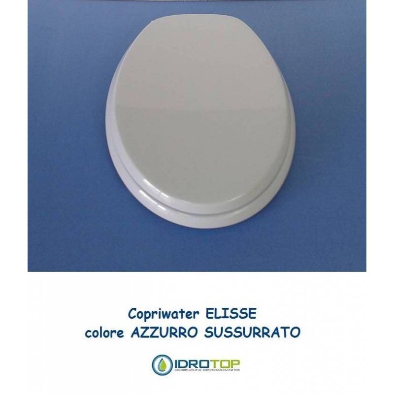 Copriwater Ideal Standard  ELLISSE-ELLISSE PIU'' AZZURRO SUSSURRATO  Cerniera Cromo-Sedile-Asse Wc