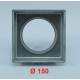 Bocchetta Aria 20x20 cm Griglia regolabile ALLUMINIO con Adattatore D.150