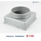 Bocchetta Aria cm20x20 regolabile Bianca con Adattatore D.140 per Caminetti
