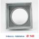 Bocchetta Aria cm20x20 regolabile Bianca con Adattatore D.140 per Caminetti