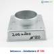 Bocchetta Aria cm20x20 regolabile Bianca con Adattatore D.120 per Caminetti