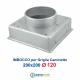 Imbocco per Griglia 20x20 diametro 120mm Raccordo Adattatore per Bocchetta Caminetto