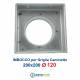 Imbocco per Griglia 20x20 diametro 120mm Raccordo Adattatore per Bocchetta Caminetto