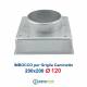 Imbocco per Griglia 20x20 diametro 120mm Raccordo Adattatore per Bocchetta Caminetto