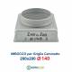 Imbocco per Griglia 20x20 diametro 140mm Raccordo Adattatore per Bocchetta Caminetto
