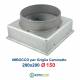 Imbocco per Griglia 20x20 diametro 150mm Raccordo Adattatore per Bocchetta Caminetto