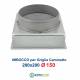 Imbocco per Griglia 20x20 diametro 150mm Raccordo Adattatore per Bocchetta Caminetto