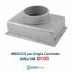 Imbocco per Griglia 22x15 diametro 100mm Raccordo Adattatore per Bocchetta Caminetto