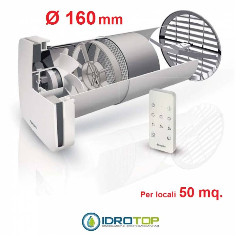 Recuperatore di Calore ASPIRVELO Air Ecocomfort 160 RF Fantini Cosmi+Radiocomando 