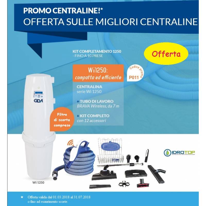 OFFERTA promo INTELLIGENCE Aspirapolvere Centralizzato completo di accessori 