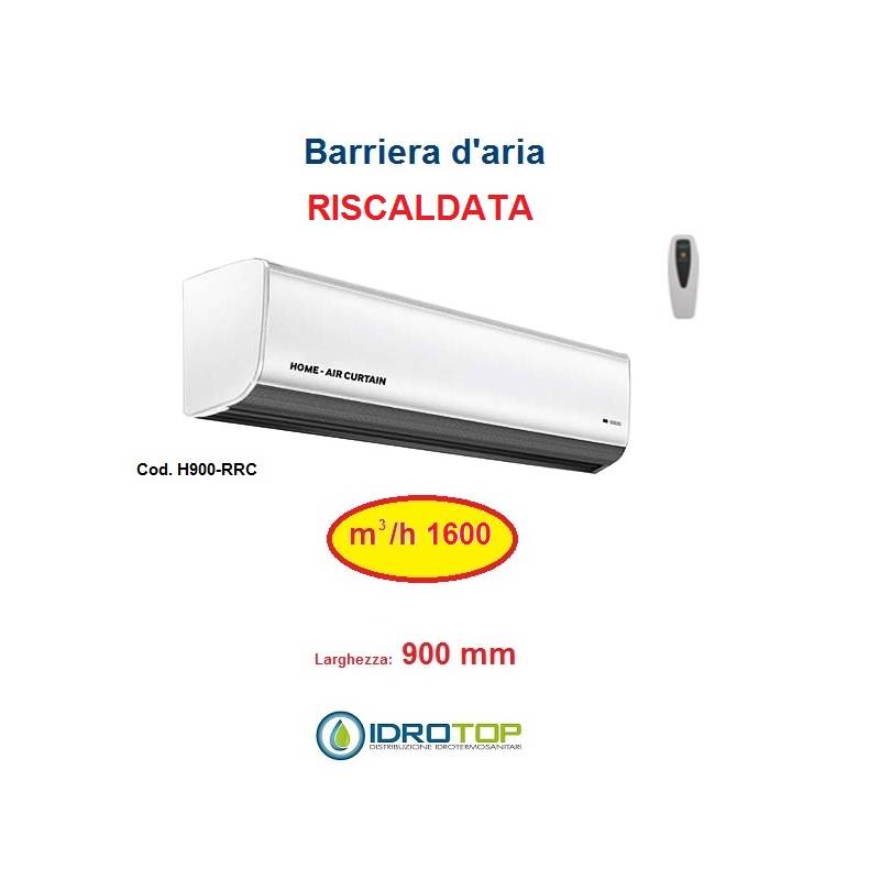 Barriera d'Aria 900mm Centrifuga a Riscaldata con Resistenza e Telecomando Incluso