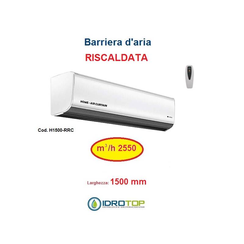 Barriera d'Aria 1500mm Centrifuga a Riscaldata con Resistenza e Telecomando Incluso