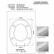 Copriwater Pouff a Rilievo Sedile Universale BIANCO Decorato con Immagine