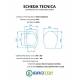 Copriwater NERO CERAMICA SOFT Termoindurente Bianco