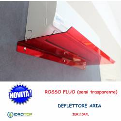 Deflettore Aria Condizionatori e Split 110cm ROSSO FLUO-Protezione aria Climatizzatori Idrotop