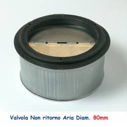 Non-return air valve d. 80 for flexible and rigid pipes hot and cold air