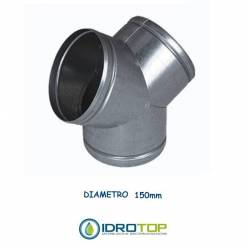Conector a Y diam. 150 mm distribuidor para aire caliente, frío y ventilación