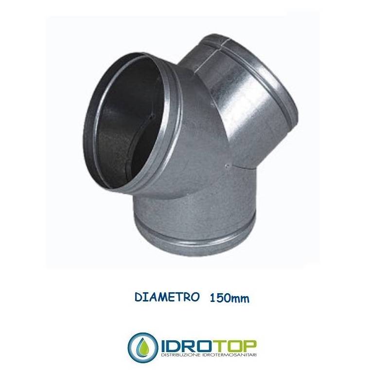 Raccordo a Y diam.150 mm.Distributore per Aria Calda, Fredda e Ventilazione