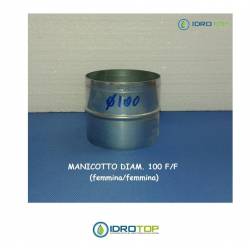 Manguito de unión diam.100H/H para unir las tuberías aire caliente y frío