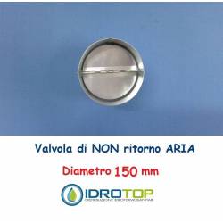 Non-return air valve d. 150 for flexible and rigid pipes hot and cold air