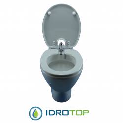 Toilet-seat cover with bidet 520 with toilet pot made of ceramic flush with the wall - perfect compatibility