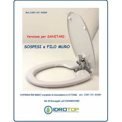 Tapa de inodoro con bidet 520T para wc colgados a nivel de la pared - con mezclador integrado