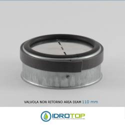 Valvola d.110 di NON RITORNO ARIA per le Tubazioni flessibili e rigide Aria Calda e Fredda