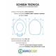 Copriwater NERO CERAMICA ICEBERG TERRA / SOSPESO / MB Termoindurente Bianco