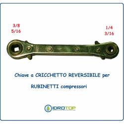 Chiavi a Cricchetto per Rubinetti e Compressori 1/4"-3/8"-Idrotop