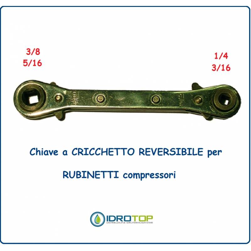 Chiavi a cricchetto per rubinetti - esecuzione dritta