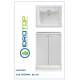 Lavatoio L65x50 Mod. ROSSANA completo di ASSE LEGNO-CESTO-SIFONE-PILETTA