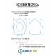 Copriwater DISEGNO CERAMICA BASIC Termoindurente Bianco