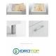 Lavatoio L60x50 Mod. SOFIA completo di ASSE LEGNO-SIFONE-PILETTA