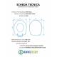 Copriwater SANITOSCO VASO BIDET SANIT Termoindurente Bianco